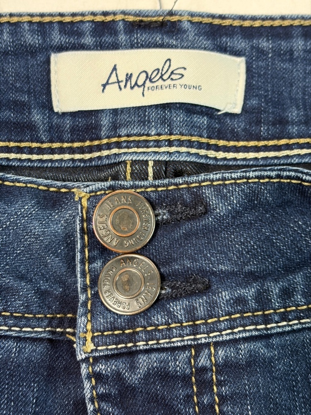 Angels Forever Young Curvy Skinny Jeans Womens 16 Blue Stretch Denim - Picture 2 of 8